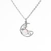 Colgante de amatista natural con forma de luna y sol, con anilla redonda irregular, accesorios para collar, venta al por mayor