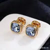 Hermosos Aretes de Cristal de Colores para Mujer, Exquisitos y de Moda Accesorios para Orejas para el Trabajo, Lujo Ligero con un Toque de Alta Gama, Diseño de Nicho