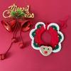 Explosiones mascota Papá Noel bufanda de punto gato perro Navidad lana gancho a mano cuello bufanda accesorios de ropa
