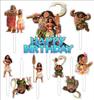 Decoración de Pastel Niños Aplastar Pastel Adorno Moana_Fiesta Acrílico Set Decoración Pastel ing Transfronterizo