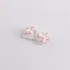 Cuentas Acrílicas Transparentes con Recubrimiento de Color, Cuentas Espaciadoras de Flor Pequeña, Cuentas para Pulseras Hechas a Mano DIY, Accesorios para Joyería