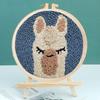 Bordado Poke Ruso Bordado a Mano DIY Paquete de Material Pintura con Lana Bordado en Pareja Poke Poke Poke Poke Show Aguja