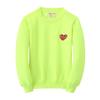 2022 Primavera e Outono Novas meninas coreanas camisola de manga comprida amor cor sólida pullover camisola infantil por atacado