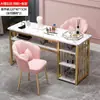 Mesas de manicura de moda en oferta: conjuntos de mesa y silla asequibles para manicura y extensión de pestañas, estilo japonés, lujo ligero, mesas de manicura dobles