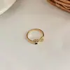 Anillo Geométrico de Piedra Natural de Color Contrastante Estilo Nuevo Transfronterizo para Mujer, Anillo Apilable Estilo Vintage, Anillo para Dedo Índice, Accesorios de Joyería