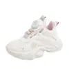 Zapatos Deportivos para Niños y Niñas, Zapatos de Malla, Doble Malla Transpirable de Verano, Zapatos Blancos para Estudiantes, Versátiles, Suela Suave, Zapatos Tipo Dad para Niñas