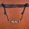 Collar de Agata Dzi Natural de Nueve Ojos Estilo Tibetano Genuino Blanco y Negro Terminado Trenzado a Mano Collar Original para Clavícula