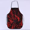 Set de Delantal con Manchas de Sangre Rojas de Halloween Guantes con Huella de Mano Calcetines Decoraciones de Esqueleto Luminoso para Fiesta Festiva