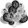 Set de Globos con Confeti Negro Dorado para 16 18 30 40 50 60 Años Combinación Decoración para Fiesta de Cumpleaños de Adultos
