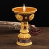 Lâmpada de Buda Carregável LED Recarregável Lâmpada de Manteiga Suporte de Vela de Liga Casa Oito Auspiciosos Buddha Eletrônico Lâmpada Frontal