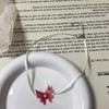 Gargantilla japonesa con diseño de mariposa fresca y dulce para el cuello, cadena para clavícula