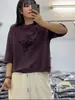 Camiseta de Manga Tres Cuartos para Mujer Estilo Nuevo Verano 2026, Talla Grande Ajuste Holgado, Top de Mujer Estampado con Pentagrama Cuello Redondo