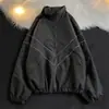 2023 Nueva Marca de Moda Chaqueta Deportiva Reflectante de Color Sólido Chaqueta de Estilo Funcional Chaqueta Holgada para Hombre y Mujer