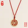 Colgante de dinero fantasma de montaña de cinabrio antiguo Shun Xin Colgante de cobre de chismes Gankun Hebilla de paz taoísta Collar chino al por mayor