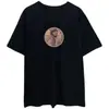 Camiseta de Mujer con Hombros Normales, Nuevo Diseño Verano 2025, Estampado de Nicho, Algodón Puro, Manga Corta, Talla Grande, Top Chic Estilo Hong Kong