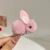 Presilha de Cabelo de Coelho 3D Fofa, Presente Promocional para Crianças, Grampo de Cabelo de Coelho de Pelúcia, Acessório de Cabelo Criativo da Moda para Meninas
