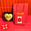Oro Puro 999 Creativo 520 Qixi Exquisita Moneda de Oro en Forma de Corazón Set de Regalo Decoración del Día de San Valentín Personalizado Venta al por Mayor