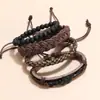 Nuevo y Popular Pulsera de Aleación Europea y Americana Flecha a Través del Corazón Tejida Vintage Imitación de Piel de Vaca Set de Pulseras de Cuero DIY