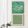 Pintura Decorativa Abstrata Moderna Simples Verde Grama Nicho Sala de Estar Entrada Mural de Parede de Fundo Quarto Pintura Quadrada para Pendurar