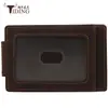 Cartera de Tarjetas para Hombre Tying/Chao Niu Multifuncional Piel Genuina Ultra-delgada Billetera para Monedas Tarjeta Bancaria Licencia de Conducir