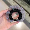 Goma de pelo plisada de malla con estampado de leopardo vintage, con un tacto de alta gama, alta elasticidad, duradera, adecuada para hacer coletas altas