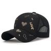 Gorra de Béisbol de Alta Calidad para Mujer Ins Cara Pequeña Parte Superior Dura 3D Tridimensional Línea Dorada AMOR Moda Estilo Coreano Gorra de Moda