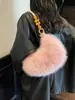 Bolsa de Felpa Transfronteriza para Mujer, Gran Capacidad, Nuevo Estilo Otoño e Invierno 2026, Bolso de Piel para Hombro y Axila, Bolso Dumpling de Gama Alta