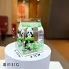 Ornamento Criativo de Urso Panda com Areia Líquida em Garrafa de Óleo, Garrafa de Deriva, Acessório de Chaveiro de Urso em Acrílico, Atacado