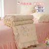 Juego de Cubrecolchón de Verano Estilo Princesa Todo Algodón, Juego de Cuatro Piezas, Colcha de Verano de Algodón Puro de Soja, Lavable a Máquina, Colcha de Aire Acondicionado