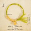 Joyería de oro Jin Yan con oro de arena vietnamita Xizang Buda de cuatro caras patrón martillado pulsera tejida cuerda tejida a mano diy