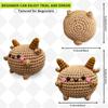 Muñeco de Cordero Redondeado de Crochet Sencillo y Fácil de usar DIY Colgante para Mochila Escolar Equipaje Muñeco Hecho a Mano
