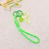 Lanyard para teléfono de oso de caramelo atmosférico, colgante de resina, correa de muñeca tejida, llavero, accesorio de lanyard anti-caída para bolso