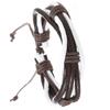 Accesorios Transfronterizos de Venta Caliente, Pulseras Ajustables Simples Tejidas a Mano de Cuero Vacuno, Joyería Creativa Retro Unisex