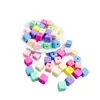 Acrílico de paso cuadrado color Macaron color claro para niños DIY cadena de móvil con cuentas material para accesorios de tocado 14MM