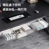Caja de almacenamiento invisible tipo cajón debajo del escritorio, organizador de escritorio oculto, estante de almacenamiento, gadget oculto para organizar artículos varios en el puesto de trabajo