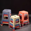 Taburete de Plástico Engrosado para el Hogar Extra Grueso Pegamento Cocido Moderno Simple y Duradero Silla Creativa Nórdica Taburete Alto Taburete Cuadrado Banco