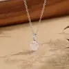 Colar Pingente Cor de Aço 2025 Novo Design DIY Estilo Nicho Simples Versátil Corrente Clavícula Presente para Melhor Amigo