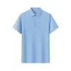 Camisa Polo Masculina com Adesivo Contínuo, Uniforme de Golfe Transfronteiriço, Roupas de Golfe com Proteção UV, Logotipo Personalizado