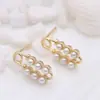 Accesorios DIY Colgante de Cobre Puro Chapado en Oro Verdadero de 14K Material para Aretes Coreanos Hechos a Mano Accesorios para Aretes de Oro Verdadero de 14K
