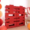 Decoração de Casamento Tira Longa Caractere Xi Flor Puxada Decoração Suspensa Arranjo do Quarto de Casamento Quadrado Masculino e Feminino Teto de Fundo de Casa Nova Pingente Suspense