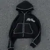 Conjunto de Dos Piezas de Moda de Calle Tendencia 2026 Europeo y Americano Cremallera Sudadera Lulu Pantalones Rectos Elásticos Sueltos