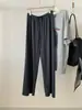 Pantalones Frescos de Piel de Hielo Holgados Adelgazantes de Cintura Alta Rectos Casuales para Mujer 2026 Verano Hogar Caminar Barrer el Suelo Pantalones