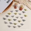 Flor Alada Liga Acessórios Nail Art Flor Rosa Decorações de Unha Metálicas Flor Nail Art Acessórios de Unha Vestíveis Atacado