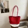 Bolsa de Palha Tecida Artesanal Retro Mais Vendida na Fronteira Cesta de Legumes Bolsa Tote 2026 Nova Moda Bolsa de Mão Bolsa de Ombro para Mulheres