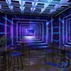 Fondo de pantalla de caja de tecnología KTV estéreo 3D pared de extensión de bar café de Internet tela de pared espacio de sala de e-sports papel tapiz de cápsula espacial