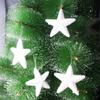 Decorações de Natal de ponto 6,5cm espuma estrelas de neve acessórios para embalagem de árvore de Natal pingente estrela de cinco pontas branco