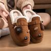Zapatos Birkenstock de Invierno para Mujer 2025 para Exterior, Suela Gruesa con Plataforma, Forrados de Felpa Cálida, Moda, Felpa, Slip-On, Algodón