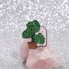 Broche metálico con forma de calavera y fantasma para Halloween, diseño transfronterizo, serie creativa de plantas en maceta