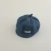 Boina Nueva para Niños de Mezclilla Letra Hello Gorra Octagonal Primavera y Otoño Cara Sonriente Gorra de Ala Corta para Niños y Niñas