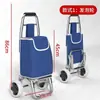 Carrito de compras plegable ligero para uso doméstico, cesta de comestibles portátil, carrito de supermercado para personas mayores, carrito tirado a mano